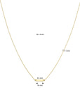 14K geelgoud graveercollier plaat 16 mm 41 + 4 cm 4029347