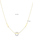 14K geelgoud graveercollier plaatjes 16 mm 41 + 4 cm 4029349