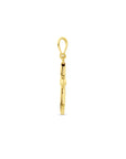 14K geelgoud hanger kruis zirkonia 4029839