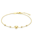 14K Geelgoud Armband Hart En Bolletjes 11 - 13 Cm 4030217