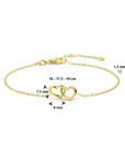 14K Geelgoud Armband Hartjes 16 - 17,5 - 19 Cm 4030418