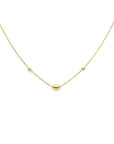 14K geelgoud collier ovaaltje en bolletjes 41 - 43 - 45 cm 4030916