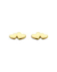 14K geelgoud oorknoppen hartjes 3 mm - 4031007