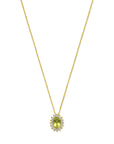 14K geelgoud collier peridot en zirkonia 40 - 42 - 44 cm 4031231