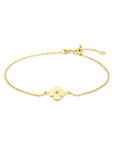 14K Geelgoud Armband Bloem Zirkonia 16 - 18 Cm 4031235