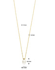 14K geelgoud collier parel 42 + 3 cm 4031845