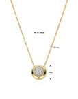 14K geelgoud collier lab grown diamant 0.49ct h si - 4032002