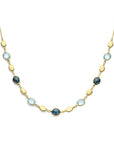 14K geelgoud collier sky blue en london blue topaas 43 cm 4032090