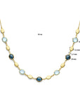 14K geelgoud collier sky blue en london blue topaas 43 cm 4032090