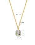 14K geelgoud collier diamant 40 - 42 - 44 cm 0.255ct h si 4032216