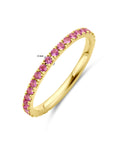 14K Geelgoud Ring Roze Saffier 4032249