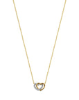 14K geelgoud collier hartjes diamant 0.04ct h si 41 - 43 - 45 cm 4032300