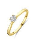 14K Geelgoud Ring Lab Grown Diamant 0.25Ct H Si 4032318