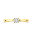 14K Geelgoud Ring Lab Grown Diamant 0.25Ct H Si 4032318