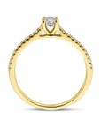 14K Geelgoud Ring Lab Grown Diamant 0.39Ct H Si 4032322