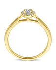 14K Geelgoud Ring Lab Grown Diamant 0.32Ct H Si 4032326