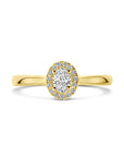 14K Geelgoud Ring Lab Grown Diamant 0.32Ct H Si 4032326