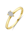 14K Geelgoud Ring Lab Grown Diamant 0.25Ct H Si 4032330