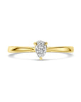 14K Geelgoud Ring Lab Grown Diamant 0.25Ct H Si 4032330