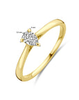 14K Geelgoud Ring Lab Grown Diamant 0.25Ct H Si 4032330