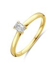 14K Geelgoud Ring Lab Grown Diamant 0.25Ct H Si 4032334