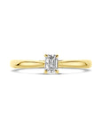 14K Geelgoud Ring Lab Grown Diamant 0.25Ct H Si 4032334