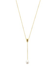 14K geelgoud y-collier parel 40 - 42 cm 4032351