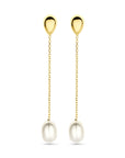 14K Geelgoud Oorhangers Parel 46 Mm 4032352