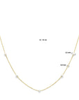 14K geelgoud collier parels 42 - 45 cm 4032353