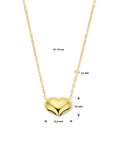 14K geelgoud collier hartje 42 - 45 cm 4032355