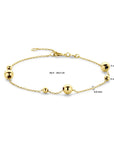 14K Geelgoud Armband Bolletjes 16,5 - 18,5 Cm 4032364