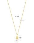 14K geelgoud collier druppel 42 - 45 cm 4032365