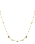 14K geelgoud collier bolletjes 42 - 45 cm 4032367