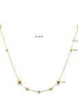 14K geelgoud collier bolletjes 42 - 45 cm 4032367