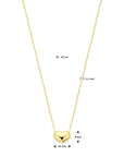 14K geelgoud collier hartje 42 - 45 cm 4032370