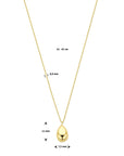 14K geelgoud collier druppel 42 - 45 cm 4032378