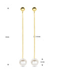 14K Geelgoud Oorhangers Parel 39 Mm 4032382