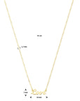 14K geelgoud collier love 45 cm 4032383