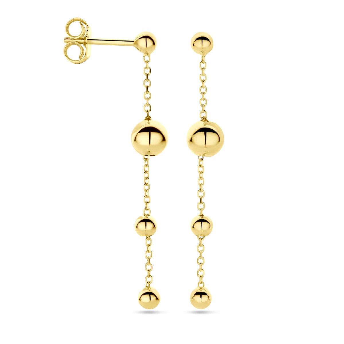 14K Geelgoud Oorhangers Bolletjes 36 Mm 4032430