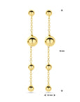 14K Geelgoud Oorhangers Bolletjes 36 Mm 4032430