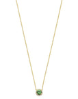 14K geelgoud collier tsavoriet en diamant 0.05ct h si 41 - 43 - 45 cm 4032455