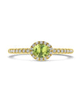 14K Geelgoud Ring Peridot En Diamant 0.12Ct H Si 4032460