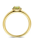 14K Geelgoud Ring Peridot En Diamant 0.05Ct H Si 4032468