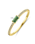 14K Geelgoud Ring Tsavoriet En Diamant 0.06Ct H Si 4032475