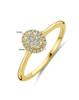 14K Geelgoud Ring Diamant 0.13Ct H Si 4032479