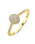 14K Geelgoud Ring Diamant 0.18Ct H Si 4032483