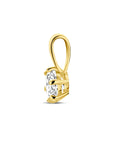 14K geelgoud hanger zirkonia 4032525