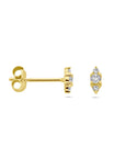 14K Geelgouden Oorknoppen Zirkonia 5 x 2 mm - 4032786