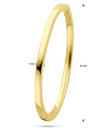 14K Geelgoud Bangle Scharnier Vlakke Buis 4,0 X 60 Mm 4032790