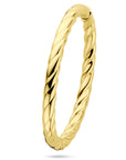 14K Geelgoud Bangle Scharnier Buis Gedraaid 6,0 X 60 Mm 4032792